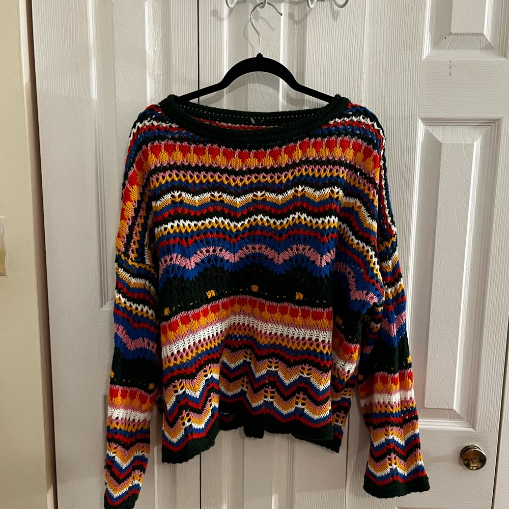 SHEIN Multicolor Patterned Sweater